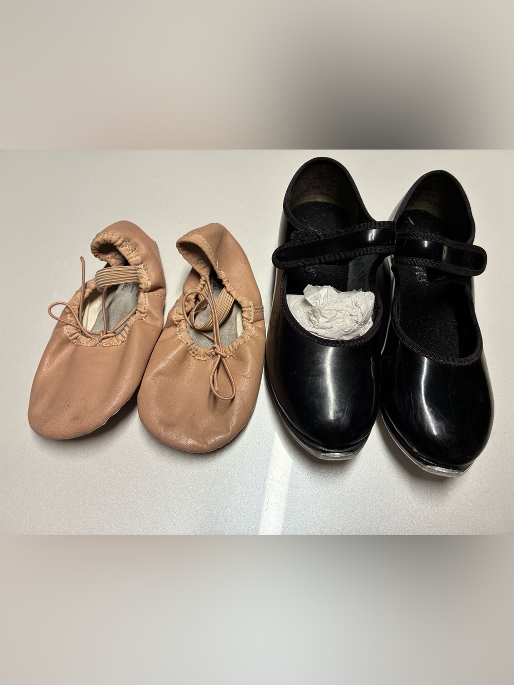 Ballet shoes and tap shoes for girls size 10